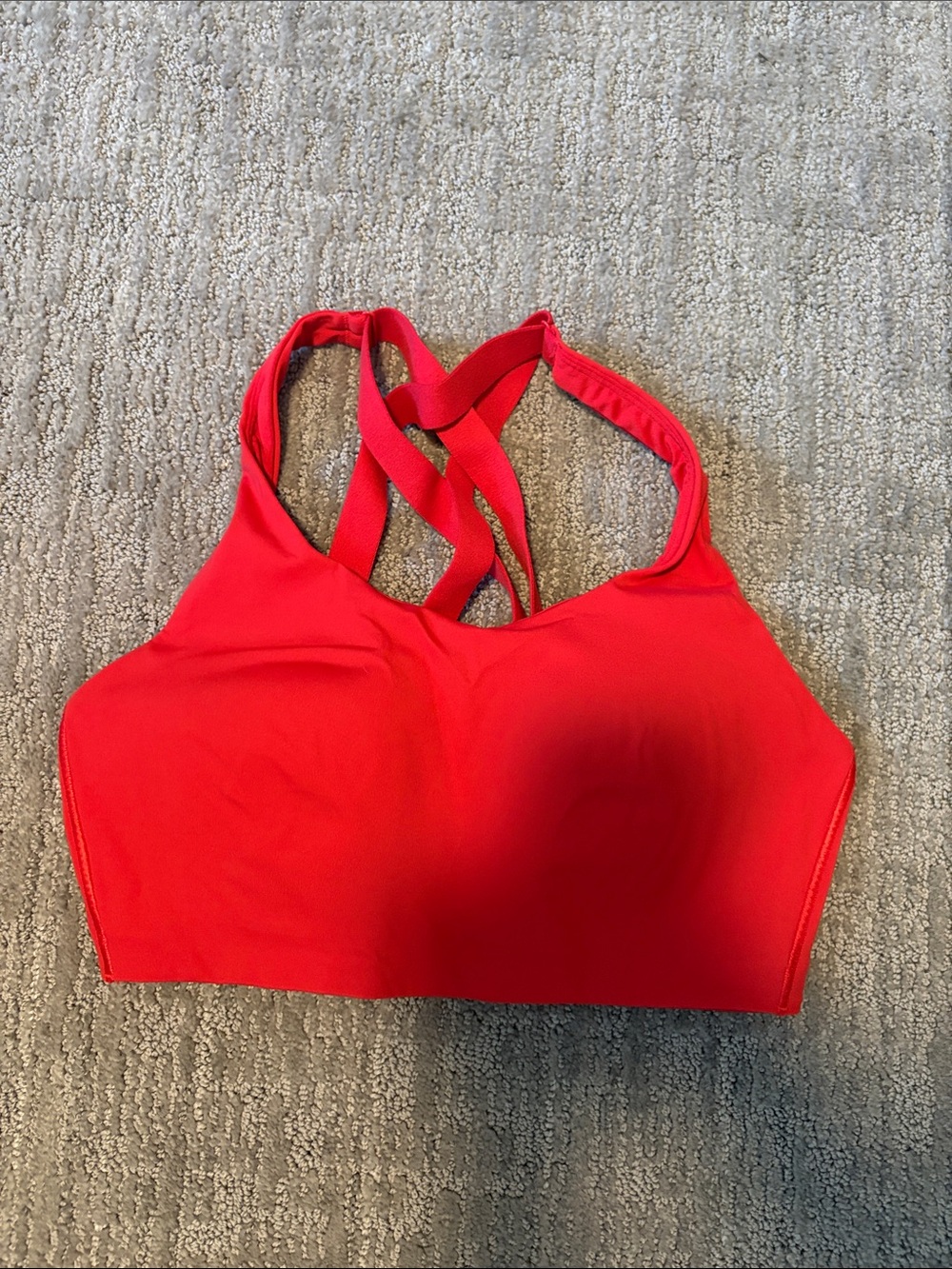 lululemon athletica Red Crisscross Back Sports Bra